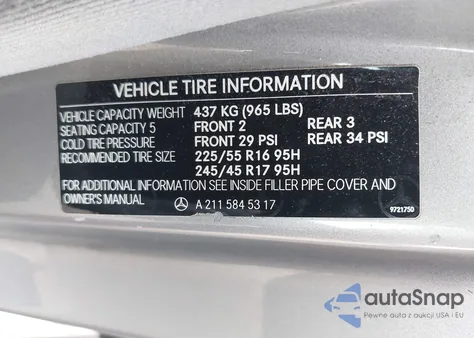 2004 Mercedes-Benz E 500 4Matic from USA, damaged, VIN WDBUF83J94X123620